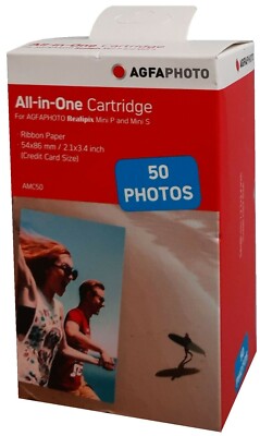 AgfaPhoto AMC50 All-in-One Cartridge Fotopapier 50er Pack für RealPix Mini P & S