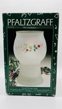 Vintage Pfaltzgraff Winterberry Frosted Floating Candle Holder Holly Berry 1998