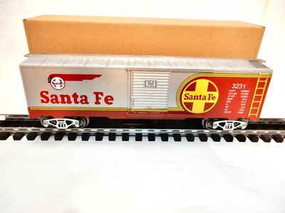 #ad Menards O Gauge Santa Fe Railroad Box Car with Nice War Bonnet Paint Scheme New $42.99