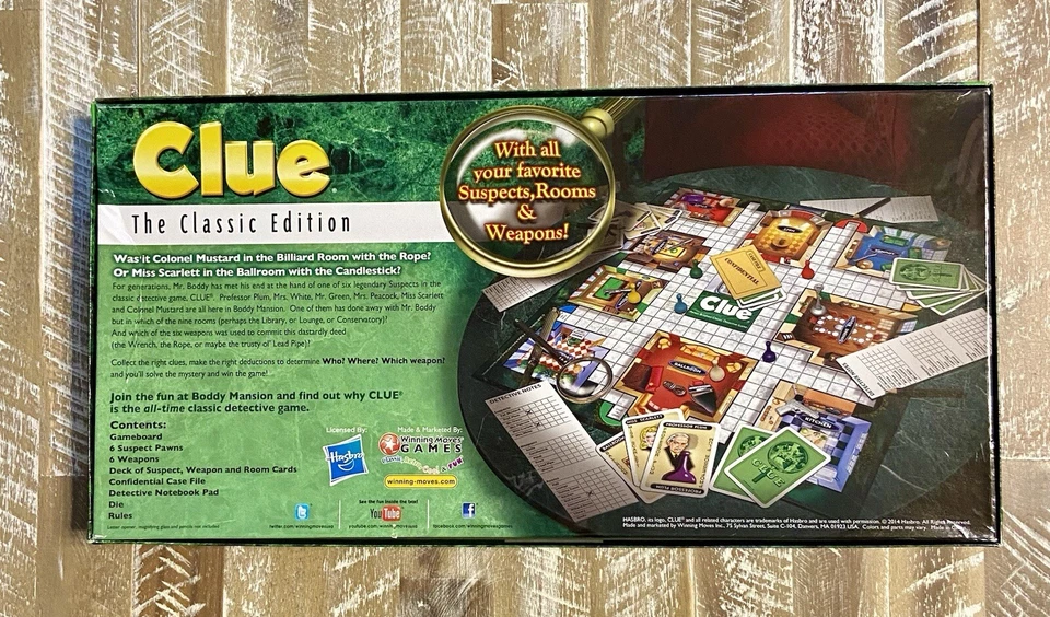 2014 Clue Board Game The Classic Edition Complete - Image 2 of 4