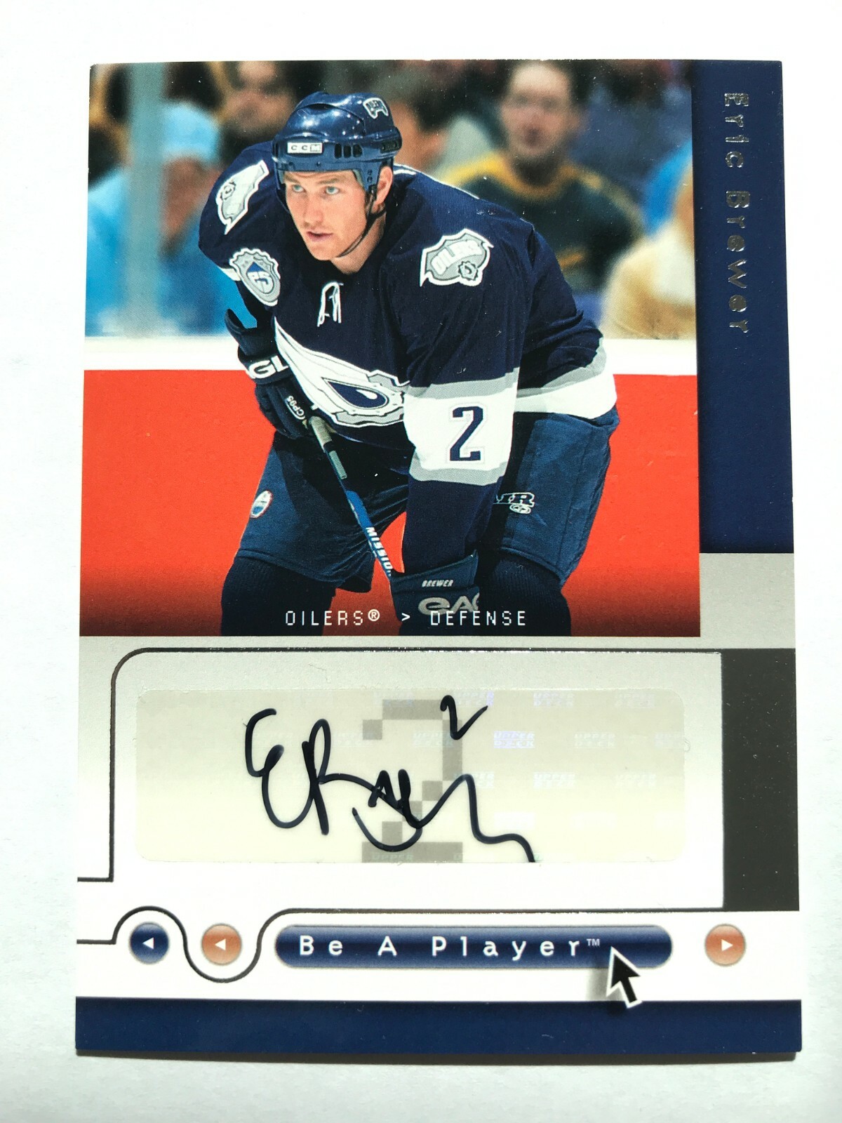 2005-06 Be A Player Signatures #EB Eric Brewer BAP Edmonton Oilers AUTO