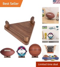 Elegant Walnut Ball Holder for Basketball, Football, Soccer Volleyball Display