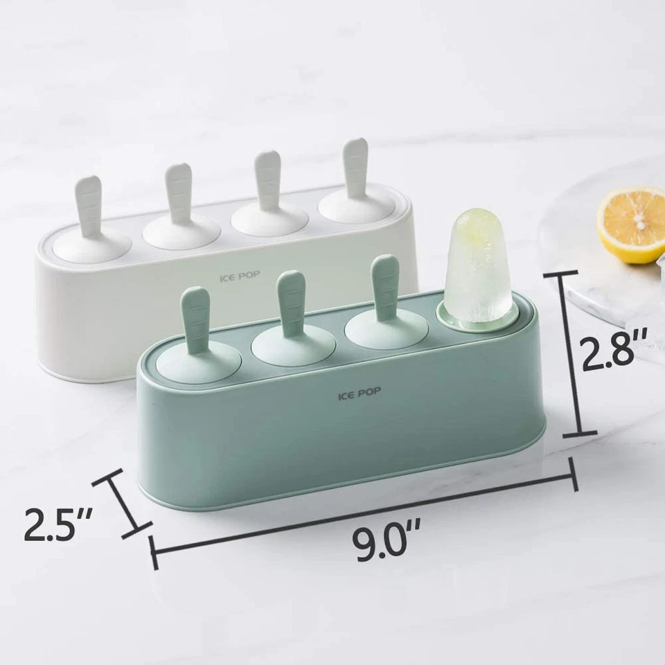 Popsicle Mold Set 4 Pieces Homemade Silicone Popsicle Maker Easy Release Ice ... - Image 3 of 4