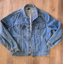 Vintage 1980s Lee Riders Denim Trucker Jacket USA Made Size Medium