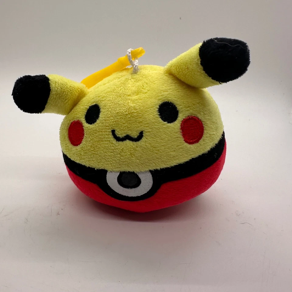 Pokemon Pikachu Plush Ball Clip On Keychain Cute Character Toy Stuffed Gamer - Image 2 of 4