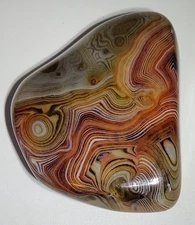 Natural Sardonyx Palm Stone Polished Bands & Orbs 176g – Exact Item Shown (S08)