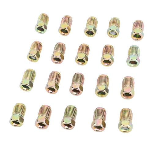  20Pcs Brake Line Nuts Fittings M10 X 1mm Metric Brake Line Invert Flare - Picture 3 of 12