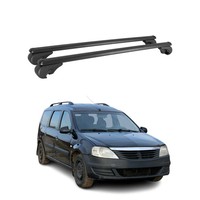 DachträGer GrundtäGer FüR Dacia Logan Mk1 2008-2012 FL 75Kg Alu Schwarz 2 Tlg