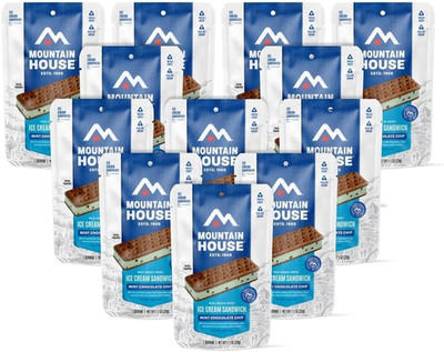 Mint Chocolate Chip Ice Cream Sandwich Freeze Dried Backpacking & Camping Food 1