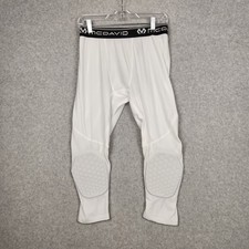 McDavid Padded Compression Pants Large White Honeycomb Football Basketball Mens