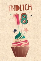 18. Geburtstag VolljäHrigkeit Endlich 18 TöRtchen GlüCkwunschkarte Mit Umschlag