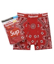 Supreme x Hanes Boxer Briefs Red Bandana M 2 Pack
