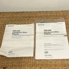 VTG 1999 Sony FM AM Compact Disc Player CDX-4250 Operating Installation Manual