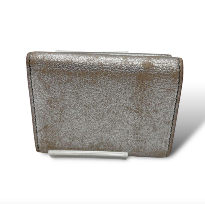 miumiu madras love 財布　シルバー MiuMiu Miu MIu Madras Love Love Letter Heart Wallet Silver Very