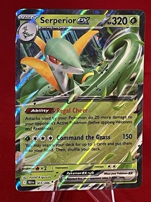 Pokemon TCG Black Bolt English Serperior Ex 003/086 Double Black Star MINT!  | eBay