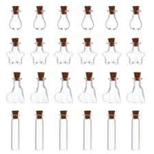  50 Pcs Mini Bocaux En Verre Bouteilles Miniatures Petits Flacons