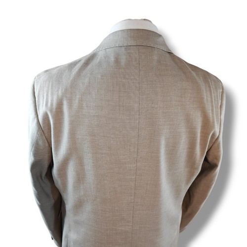 M&S 2 Teiler Anzug Blazer Hose Brustumfang 44R W38 L32 Natur Leinen Nova Fields - Bild 13 von 20