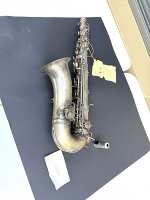 1910 - Supertone Bandmaster Stencil Saxophone & Case AS IS