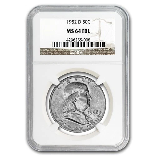 1952-D Franklin Half Dollar MS-64 NGC (FBL)