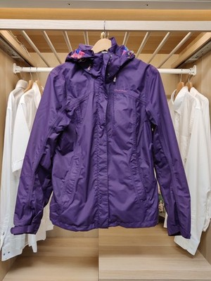 QUECHUA REGENMANTEL MEDIUM LILA DAMEN REISSVERSCHLUSS KAPUZE JACKE WANDERN TREKKING