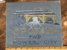 1914 Spokane The Power City  Washington PNW Inland Empire photo Artgravure Book