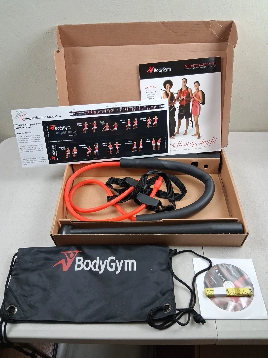BodyGym Core System Resistance Band Workout w/ DVD Instruction Booklet Equipment