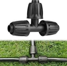 1/2 Inch Drip Irrigation Tee Fittings,10-Pack,Drip Irrigation Parts for 1/2 Inch