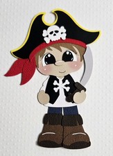 Pirate Boy Brown Hair. Scrapbook, Card making Paper Piecing