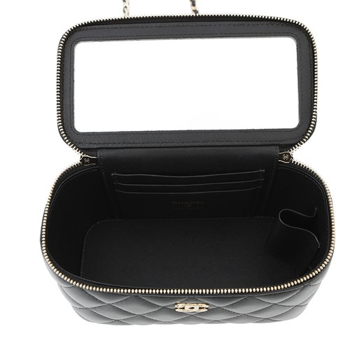 CHANEL Matelasse Chain Vanity Lambskin Black AP1472 - Picture 5 of 17