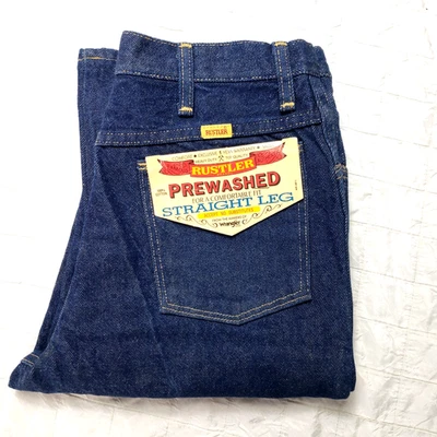 NEW Vintage 90s Rustler 87621 PW Straight Leg Jeans MENS 32x36 Deadstock USA NWT - Image 1 of 4