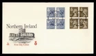 DR WHO 1981 GB NORTHERN IRELAND FDC QEII BLOCK COMBO MERCURY CACHET M72346