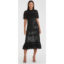 Women's Mac Duggal Midi Dress, Size 10, Black