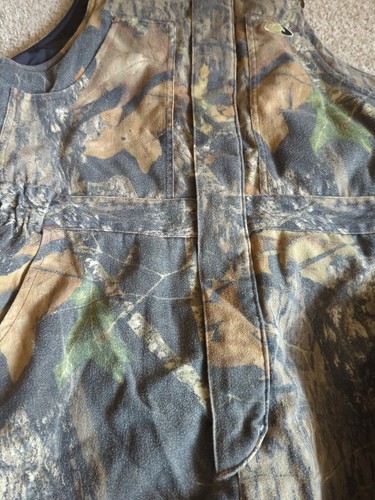 Salopette vintage muschio rovere uomo media mimetica caccia bavaglino pantaloni made in USA - Foto 6 di 10