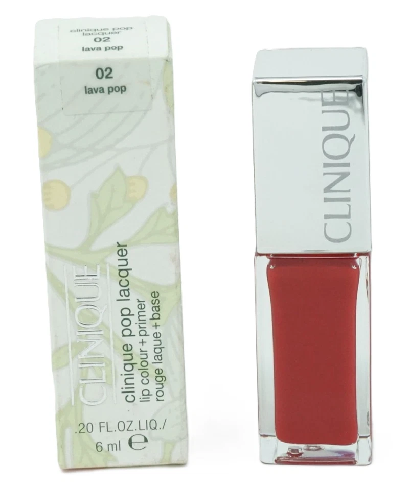 Clinique Pop Lacquer Lip Colour + primer 6 ml / 02 lava pop - Bild 1 von 1