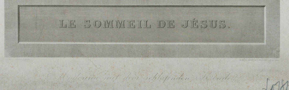 MARTINET (*1806) nach RAFFAEL (*1483), 'Le sommeil de Jésus',  1853, Sst. - Bild 4 von 4