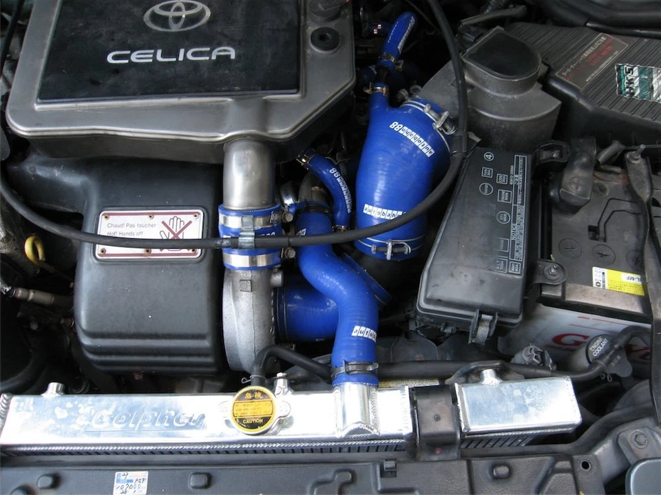 Manguera de admisión de aire de silicona Autobahn88 apta para Toyota Celica GT-Four ST185 RC - NEGRA Foto 4 de 4