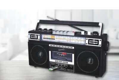 Supersonic SC-3201BT 4-Band Bluetooth Radio, USB & Cassette Player