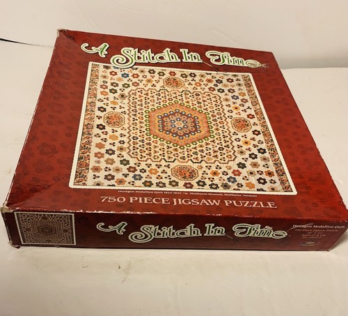 Ceaco Hexagon Medallion Quilt 750 Piece Puzzle #2937-2 "A Stitch In Time" - Picture 4 of 12
