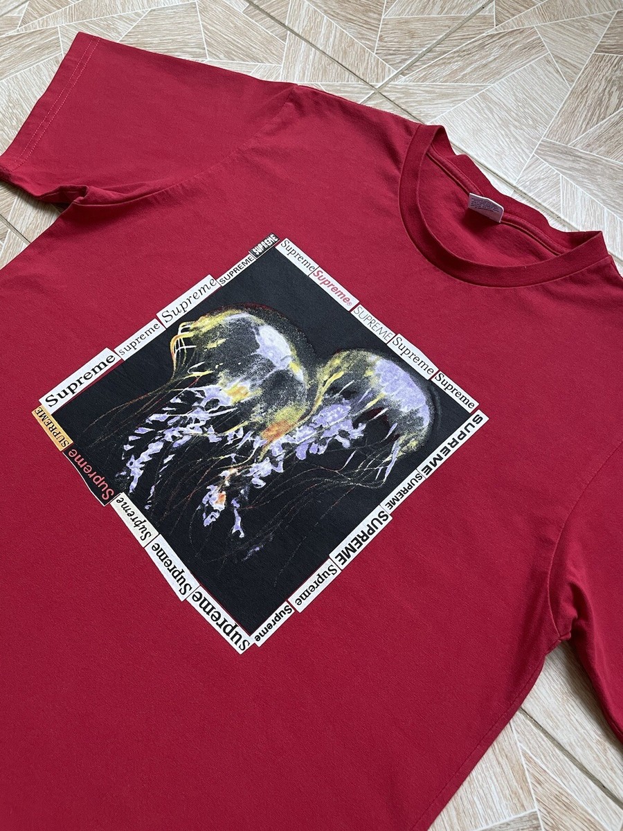 Y2K Very Rare Supreme SS06 Medusa Big Monogram Logo Red Tee
