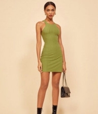 REFORMATION Mel Ribbed Mini Dress Sz M *705