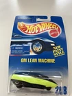 1991 Hot Wheels Vintage GM Lean Machine Fluorescent Green w/ Chrome 5 spokes