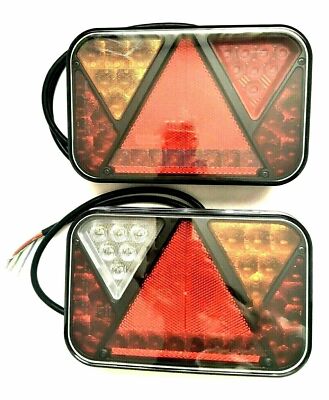2x LED Rückleuchte 5 Funktionen Rückleuchte 12V Kabel 1m Anhänger E9 Trailer LKW