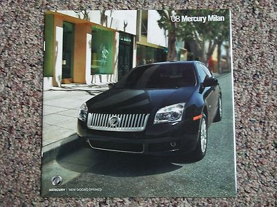2008 MERCURY MILAN 22 PAGE DEALER SALES BROCHURE + SPECS & COLOR OPTION