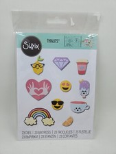 SI1 Sizzix Spring Icons Thinlits 23 Dies 664365 NEW Rainbow Heart Lemon
