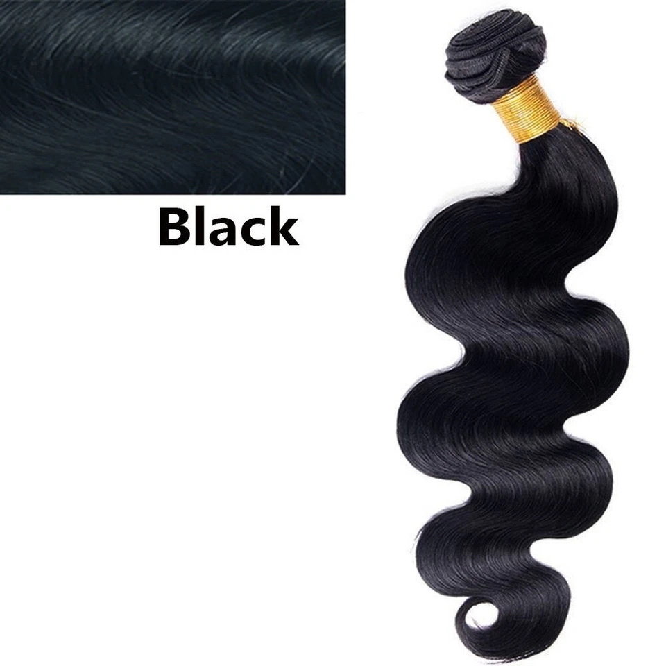 Tejido de cabello humano brasileño e indio virgen Remy coser en onda corporal 5 colores Foto 3 de 4
