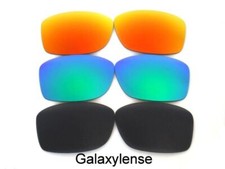 Galaxy Replacement Lenses For Oakley Jupiter Squared Black/Green/Red Polarized