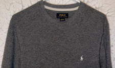 Polo Ralph Lauren Waffle Knit Thermal Sleep Shirt Men s M Gray Long Sleeve PJ