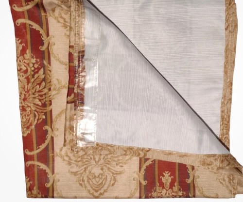 Croscill Classics Warick Rust Gold Beige Scroll Stripe Shower Curtain Ornate 72” - Picture 4 of 6