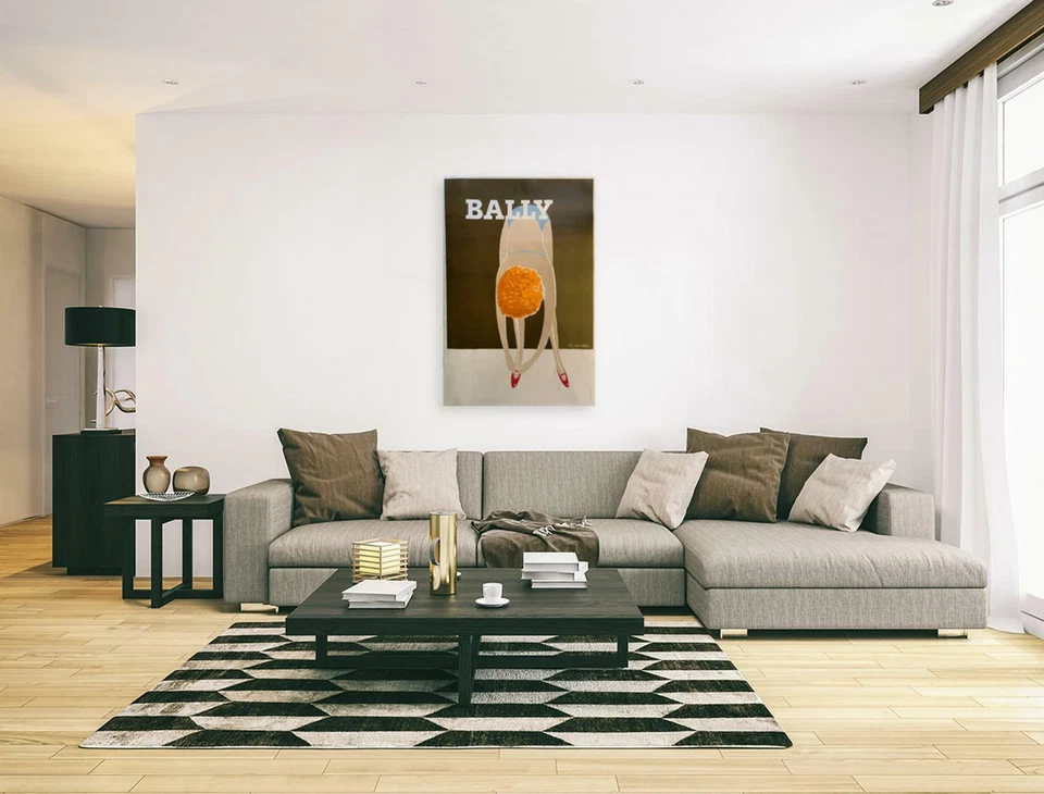 NEW Vintage Bally Bend Over by Fix Masseau Print Poster Art Poster Wall Canvas - Image 2 of 4