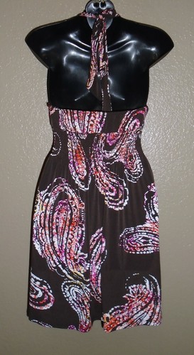 As U Wish Women’s Sundress Size S Small Halter Dress Multicolor Paisley EUC - Picture 6 of 11